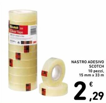 Spazio Conad Scotch Nastro Adesivo 10 pezzi, 15 mm x 33 m offerta
