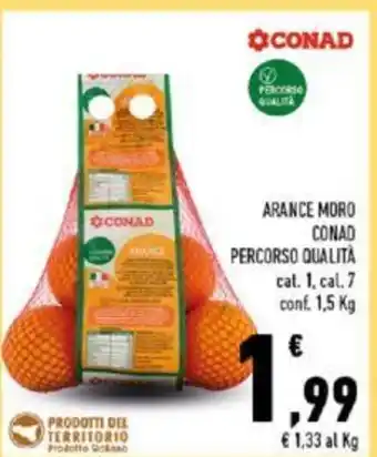 Conad Conad Arance Moro Percorso Qualità cat. 1, cal. 7 conf. 1,5 Kg offerta