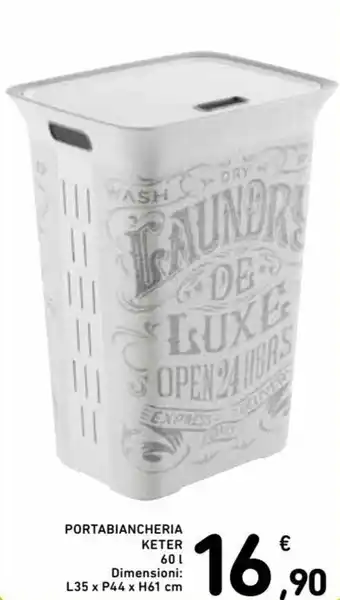 Spazio Conad Keter Portabiancheria 60 l offerta