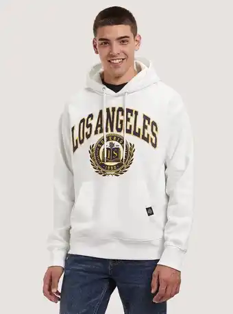 Felpa con cappuccio con stampa college