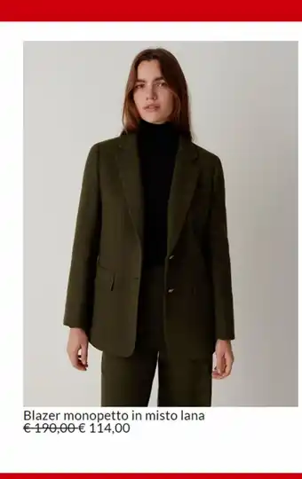 Blazer monopetti in misto lana