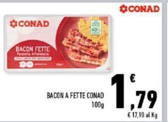 Conad Conad Bacon A Fette 100 g offerta