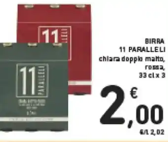 Spazio Conad 11 Paralleli Birra 33 cl x 3 offerta