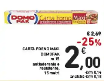 Spazio Conad Domopak Carta Forno Maxi 15 metri offerta