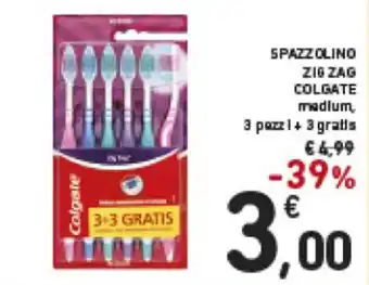Spazio Conad Colgate Zig Zag Spazzolino 3 pezzi + 3 gratis offerta
