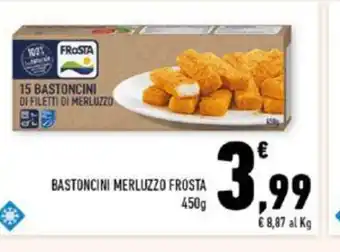Conad Bastoncini Merluzzo Frosta 450 g offerta
