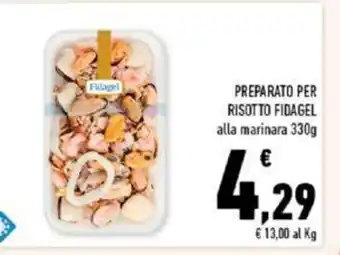 Conad Fidagel Preparato Per Risotto alla marinara 330 g offerta