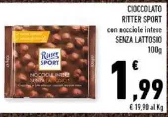 Conad Ritter Sport Cioccolato con nocciole intere Senza Lattosio 100g offerta