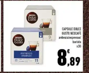 Conad Nescafè Capsule Dolce Gusto ardenza/espresso/barista x 30 offerta