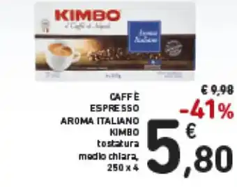 Spazio Conad Kimbo Caffè Espresso Aroma Italiano 250 g x 4 offerta