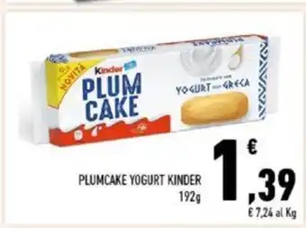 Conad Plumcake Yogurt Kinder 192g offerta