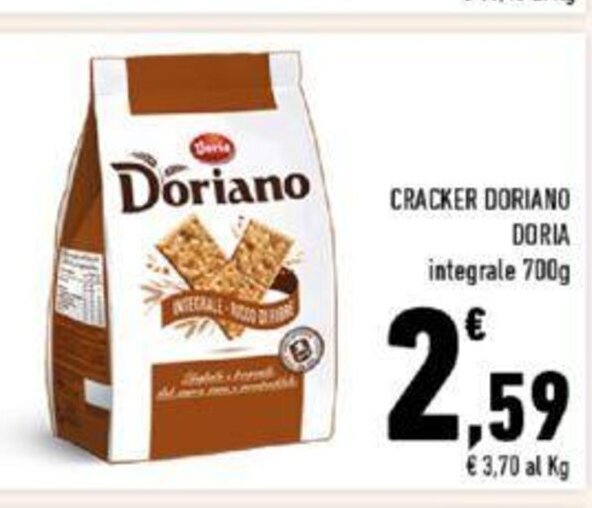 Doriano Cracker Doria integrale 700 g offerta di Conad