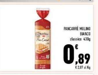 Conad PanCarrè Mulino Bianco classico 430g offerta