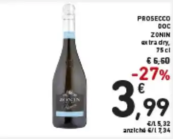 Spazio Conad Zonin Prosecco DOC 75 cl offerta