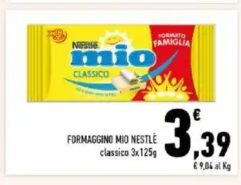 Conad Nestlè Formaggino Mio classico 3x125g offerta