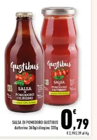 Conad Salsa Di Pomodoro Gustibus datterino 360g/ciliegino 330 g offerta