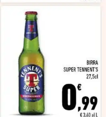 Conad Birra Super Tennent's 27,5 cl offerta