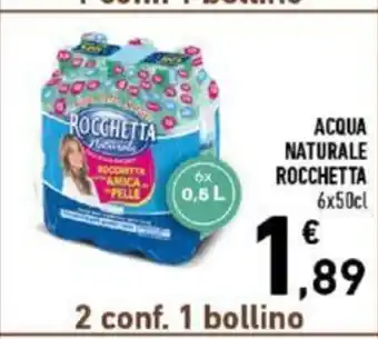 Conad Rocchetta Acqua Naturale 6x50cl offerta