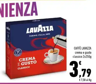 Conad Lavazza Caffè crema e gusto classico 2x250g offerta