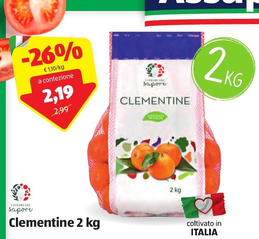 Clementine 2 kg offerta di ALDI