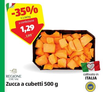 ALDI Zucca a cubetti 500 g offerta