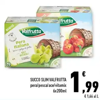 Conad Superstore Valfrutta Succo Slim 6x200ml offerta