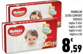 Conad Superstore Huggies Pannolini Ultra Comfort 3x56 /4x50 /5x42 /6x34 offerta