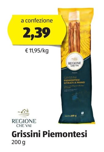 ALDI Grissini Piemontesi 200 g offerta