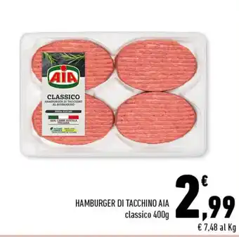 Conad Superstore Aia Hamburger di Tacchino 400g offerta