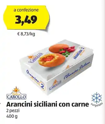 ALDI Arancini siciliani con carne 2 pezzi 400 g offerta