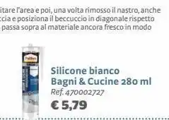 Bricocenter Silicone bianco bagni & cucine 280 ml offerta
