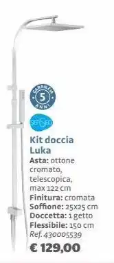 Bricocenter Kit doccia luca offerta