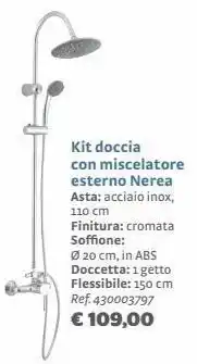 Bricocenter Kit doccia con miscelatore esterno nerea offerta