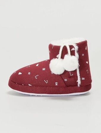 Pantofole a stivaletto di natale foderate