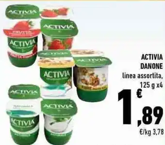 Conad Danone Activia linea assortita 125 g x4 offerta