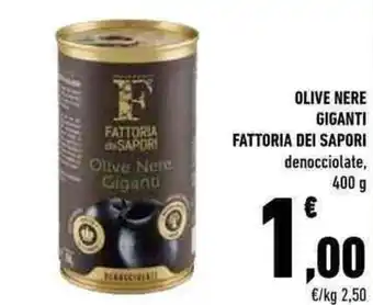 Conad Fattoria Dei Sapori Olive Nere Giganti denocciolate 400 g offerta