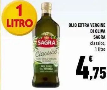 Conad Sagra Olio Extra Vergine di Oliva classico 1 litro offerta