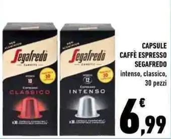 Conad Segafredo Capsule Caffè Espresso intenso, classico, 30 pezzi offerta