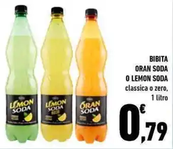 Conad Oran Soda o Lemon Soda Bibita classica o zero 1 litro offerta