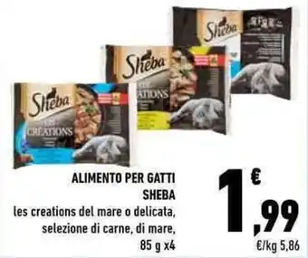 Conad Sheba Alimento per Gatti 85 g x4 offerta