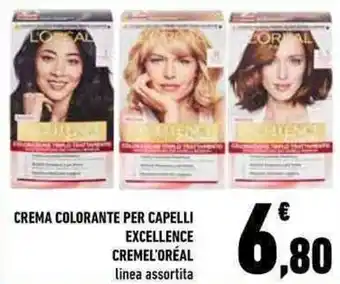 Conad L'Oréal Crema Colorante per Capelli Excellence Creme linea assortita offerta