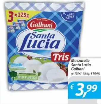DiMeglio Galbani Santa Lucia Mozzarella gr. 125x3 offerta