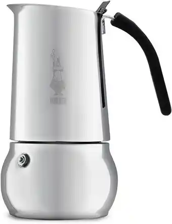 Amazon Bialetti caffettiera kitty, 6 tazze (234 ml), ottima per tutti i piani cottura, design ottimo, acciaio inossidabile offerta