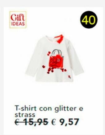 Original Marines T-shirt con glitter e strass offerta