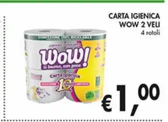 Supermercato Coal Carta igienica wow 2 veli offerta