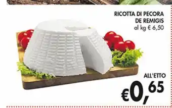 Supermercato Coal Ricotta di pecora de remigis offerta