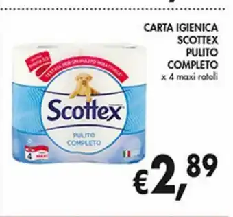 Supermercato Coal Carta igienica scottex pulito completo offerta