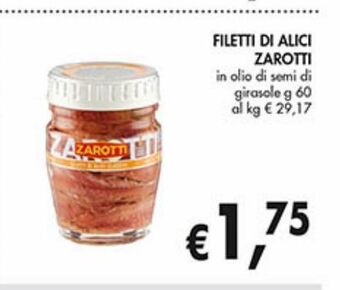 Filetti di alici zarotti