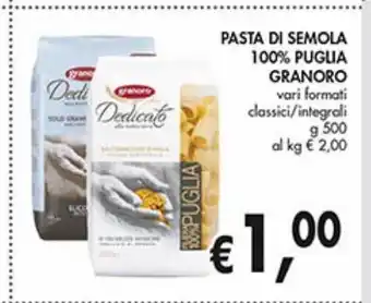 Pasta di semola 100% puglia granoro