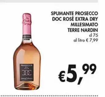 Supermercato Coal Spumante prosecco doc rosè extra dry millesimato terre nardin offerta